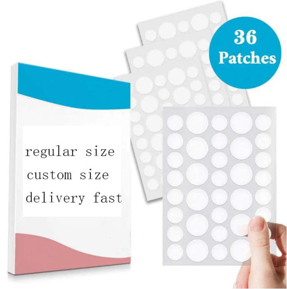 36 Count Clear Hydrocolloid Acne Patches.